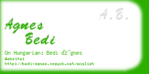 agnes bedi business card